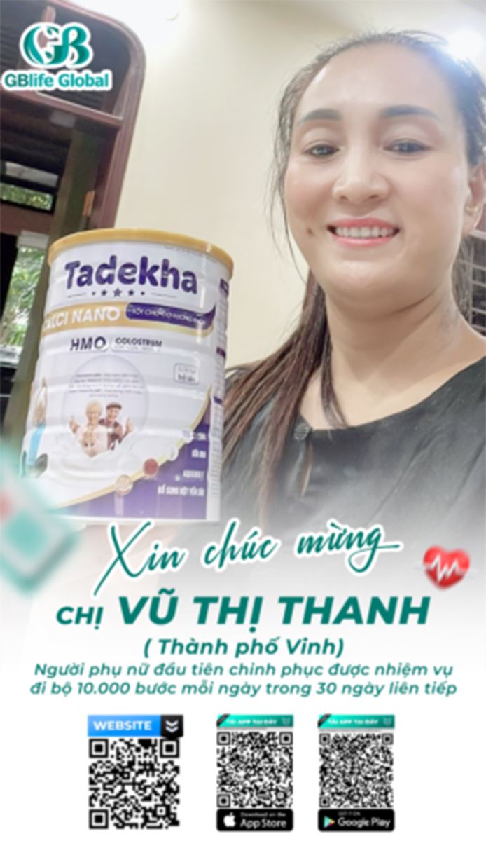 CHÚC MỪNG – CHỊ VŨ THỊ THANH HOÀN THÀNH NHIỆM VỤ 10.000 BƯỚC MỖI NGÀY